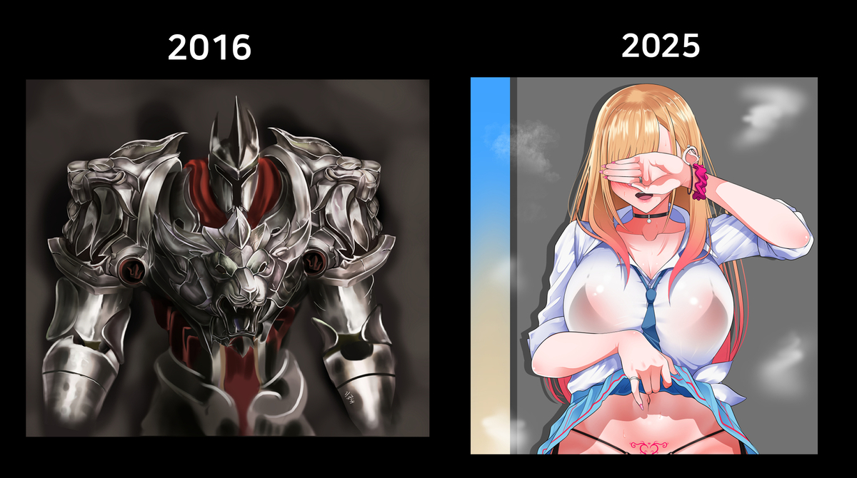 This is a pixiv picture whose title is 자본주의 암컷 타락.