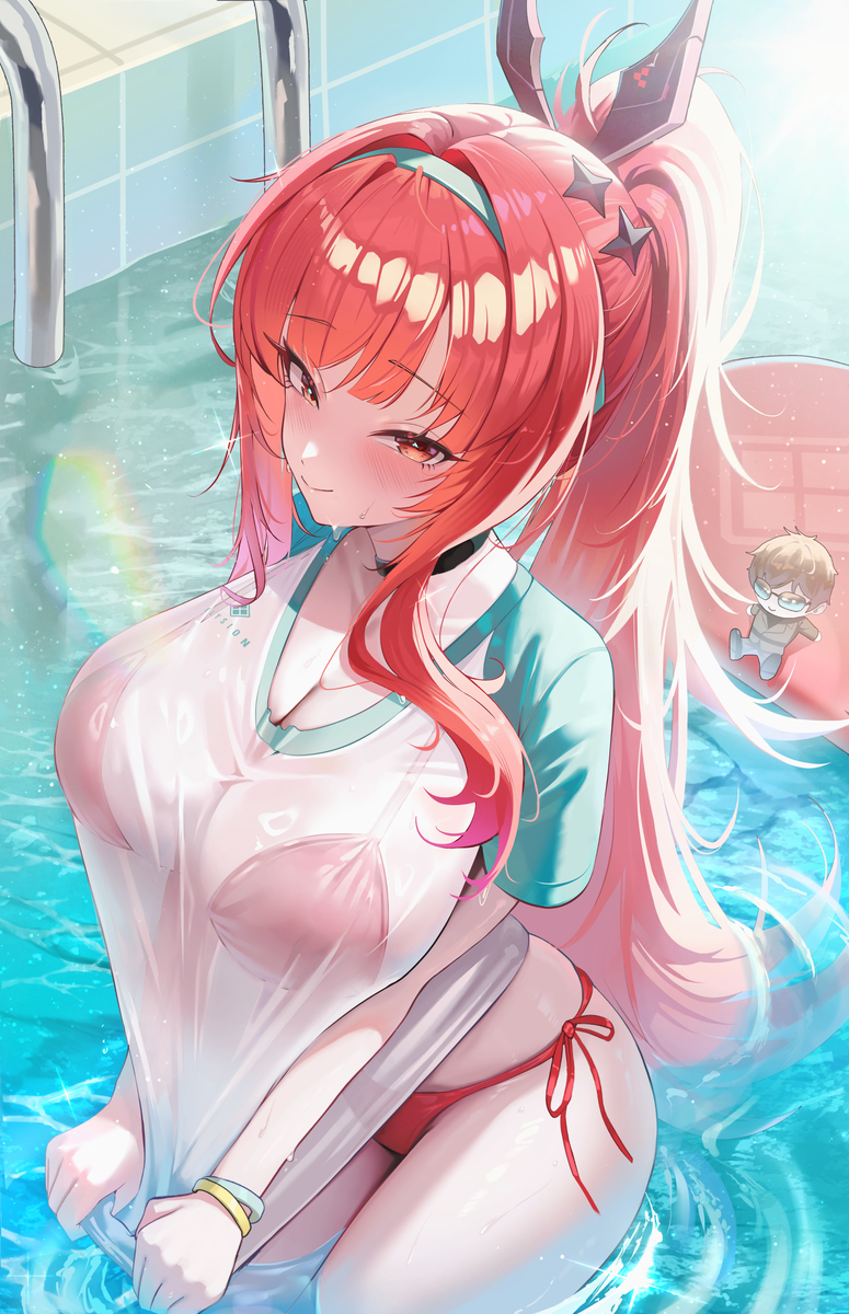 This is a pixiv picture whose title is 💦💦.
