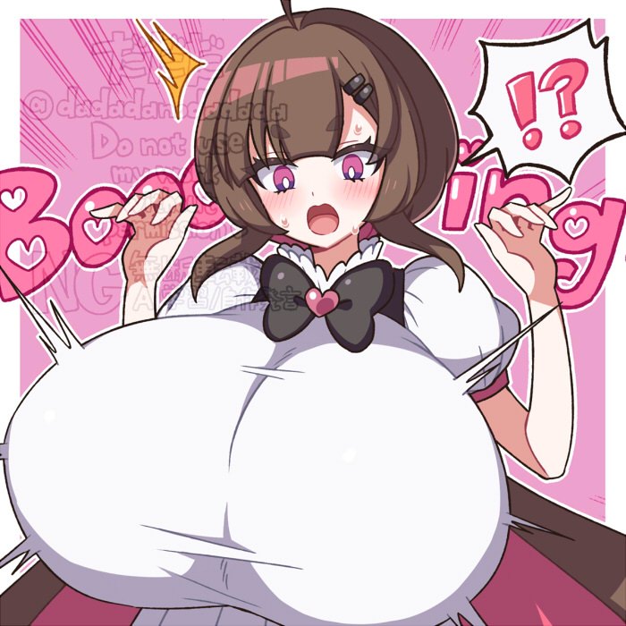 This is a pixiv picture whose title is Skeb OCちゃん膨乳.
