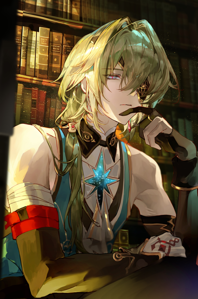 This is a pixiv picture whose title is 📚.