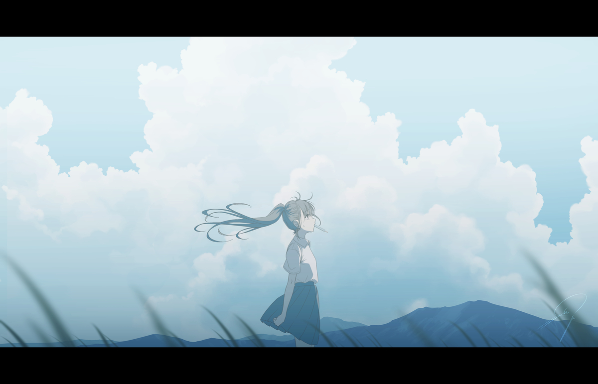 This is a pixiv picture whose title is 暑い….