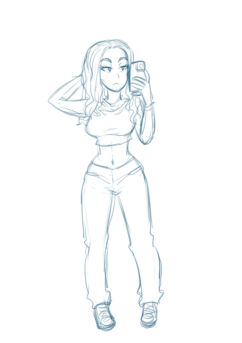 This is a pixiv picture whose title is Bimbo Shift Makeover.
