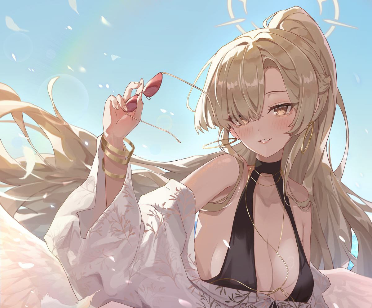This is a pixiv picture whose title is 水着ナギサ様.