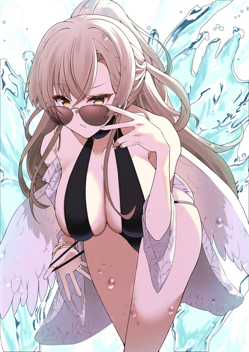 This is a pixiv picture whose title is 水着ナギサ.