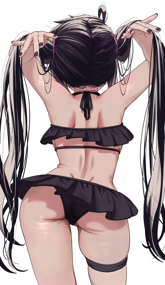 This is a pixiv picture whose title is Hari💜🖤.