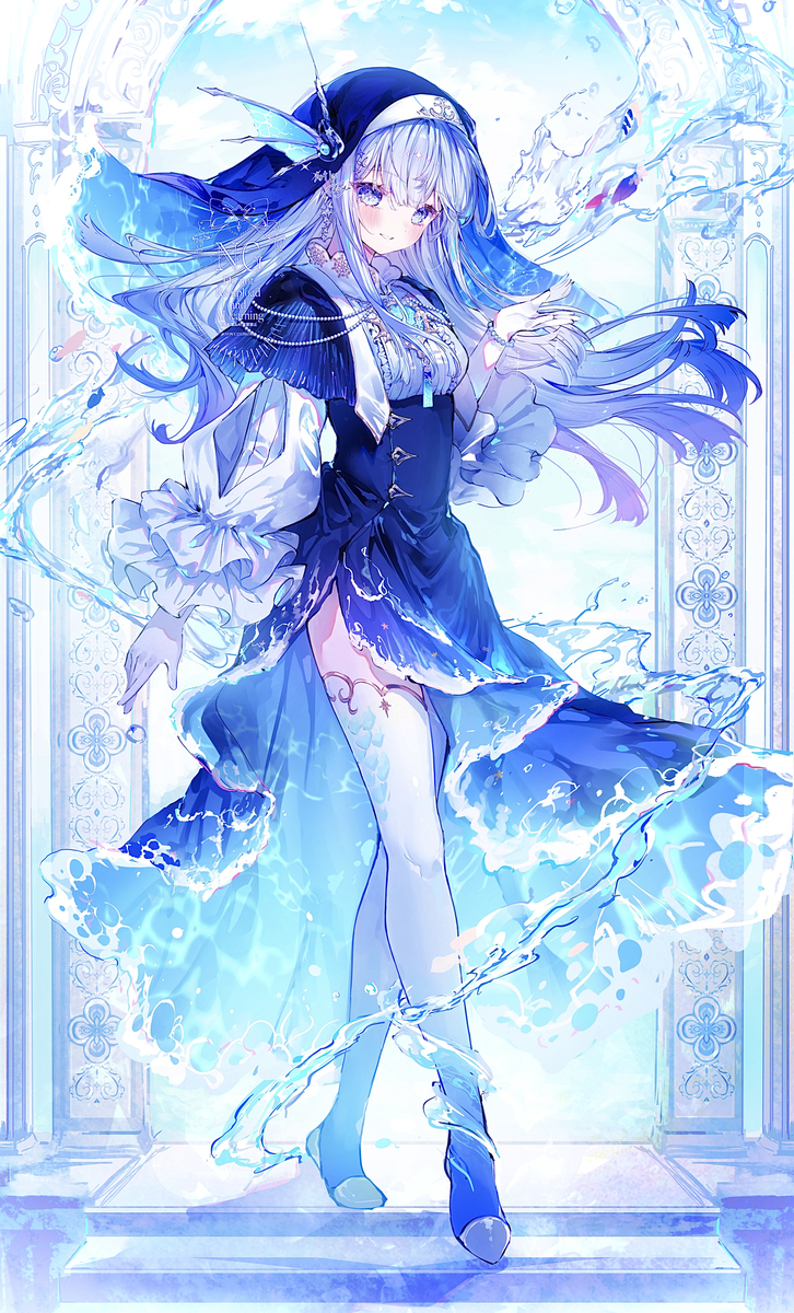 This is a pixiv picture whose title is Blue ocean.