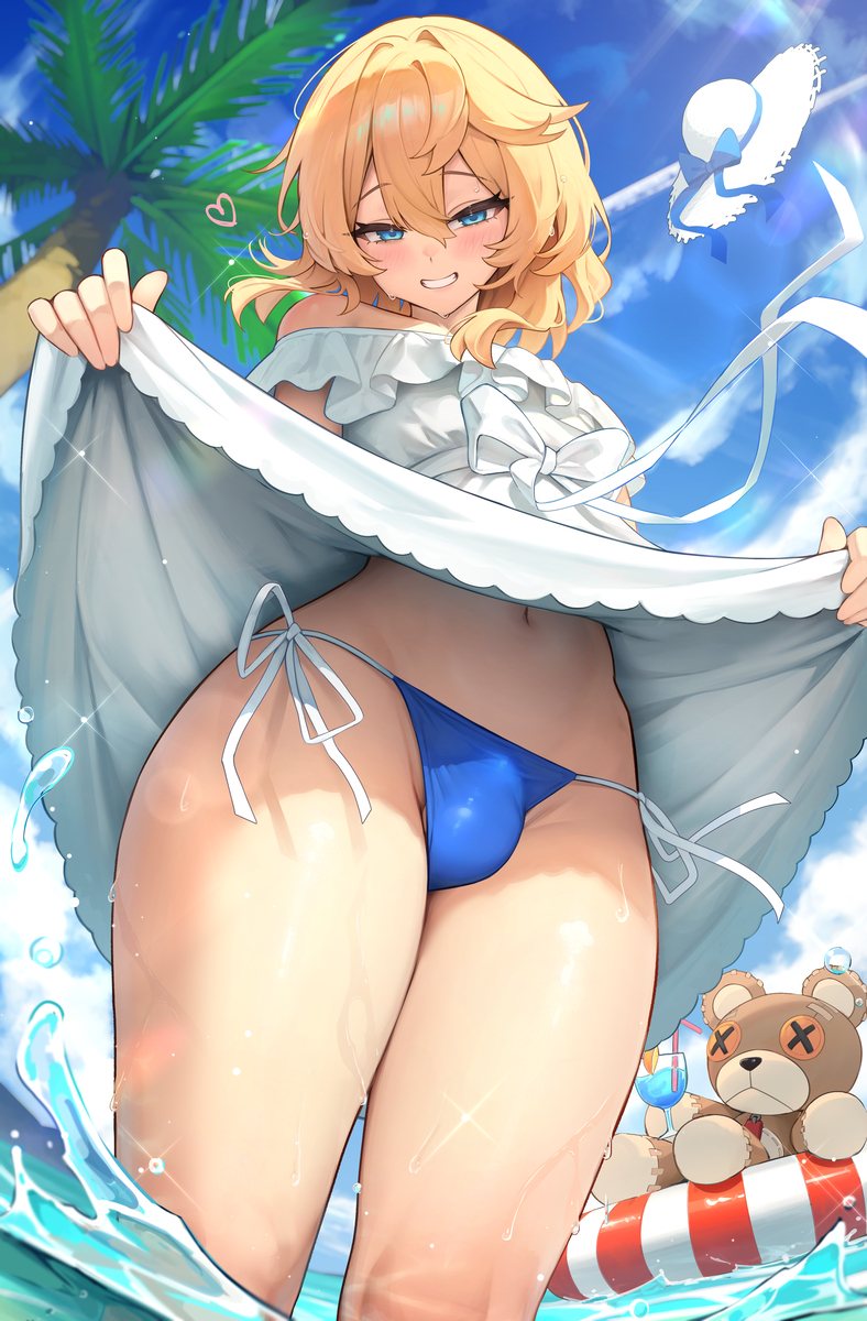 This is a pixiv picture whose title is 白ワンピブリジット.