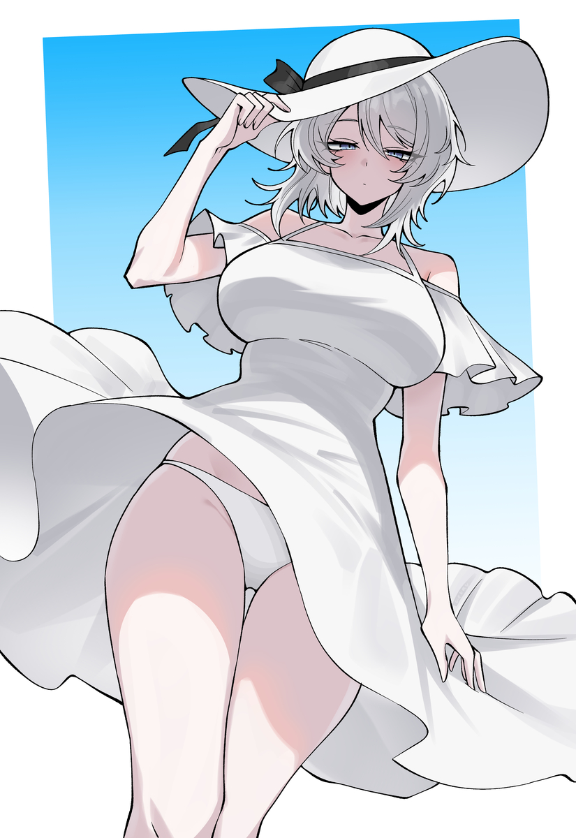 This is a pixiv picture whose title is 夏のファウスト.