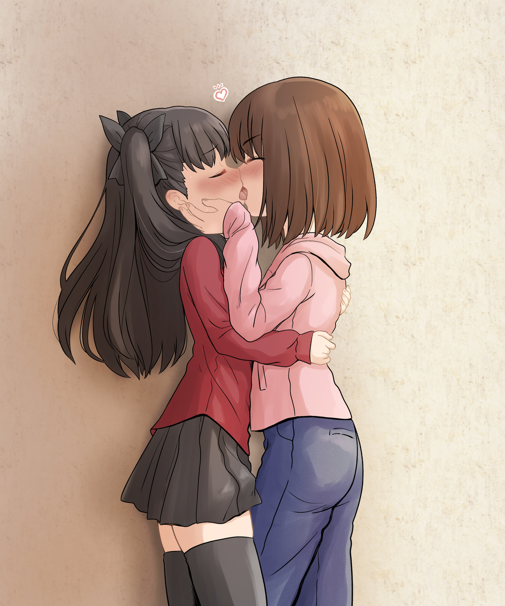 This is a pixiv picture whose title is 【リク】遠坂凛と美綴綾子.