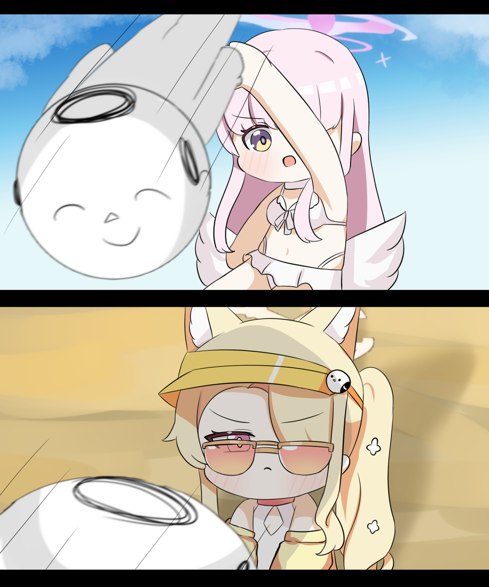 This is a pixiv picture whose title is 비치발리볼.