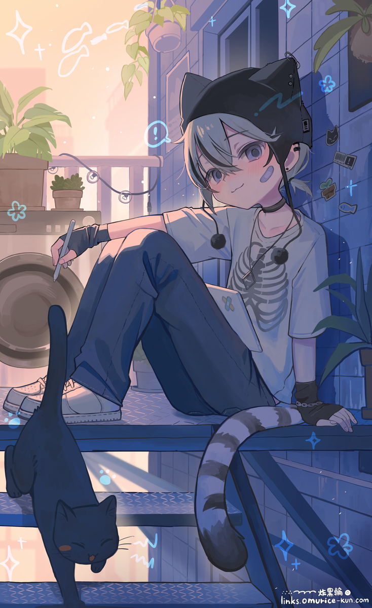 This is a pixiv picture whose title is 🐱ネコ.