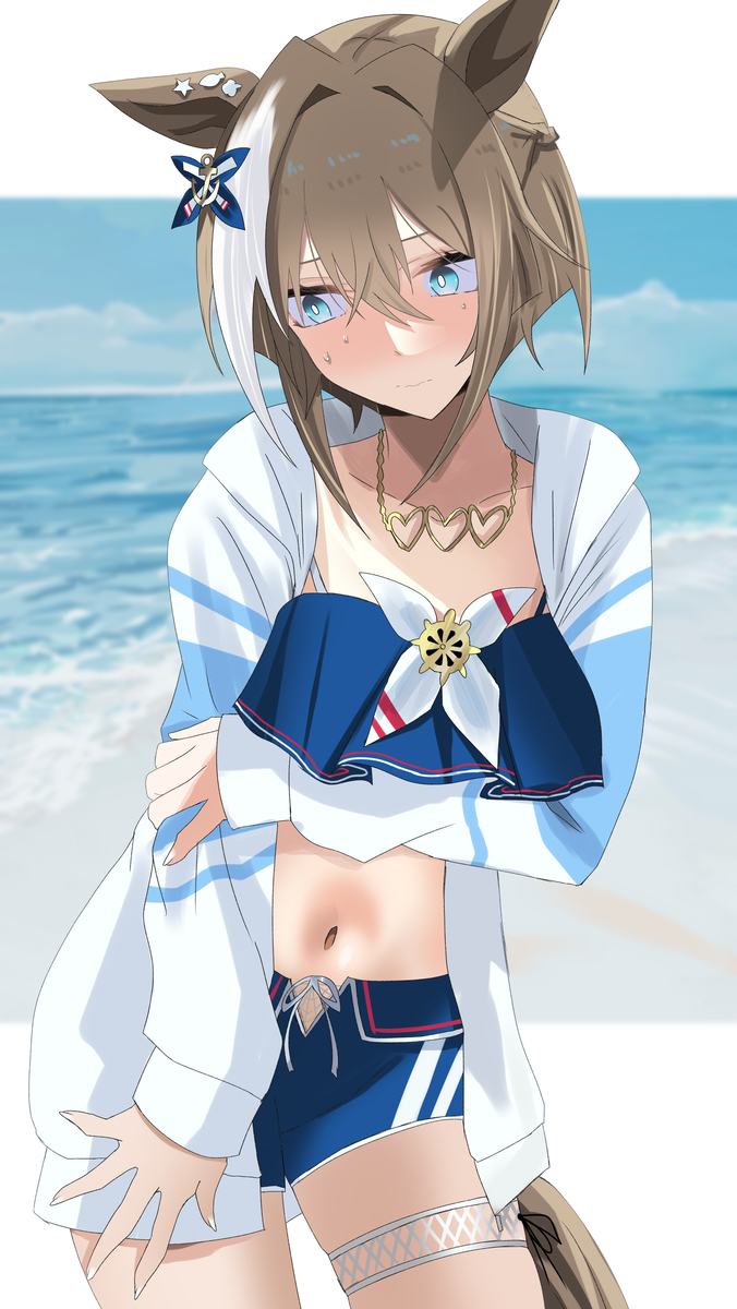 This is a pixiv picture whose title is 「姉さん、、、その、、、そんなに写真撮られると恥ずかしい、、、、.
