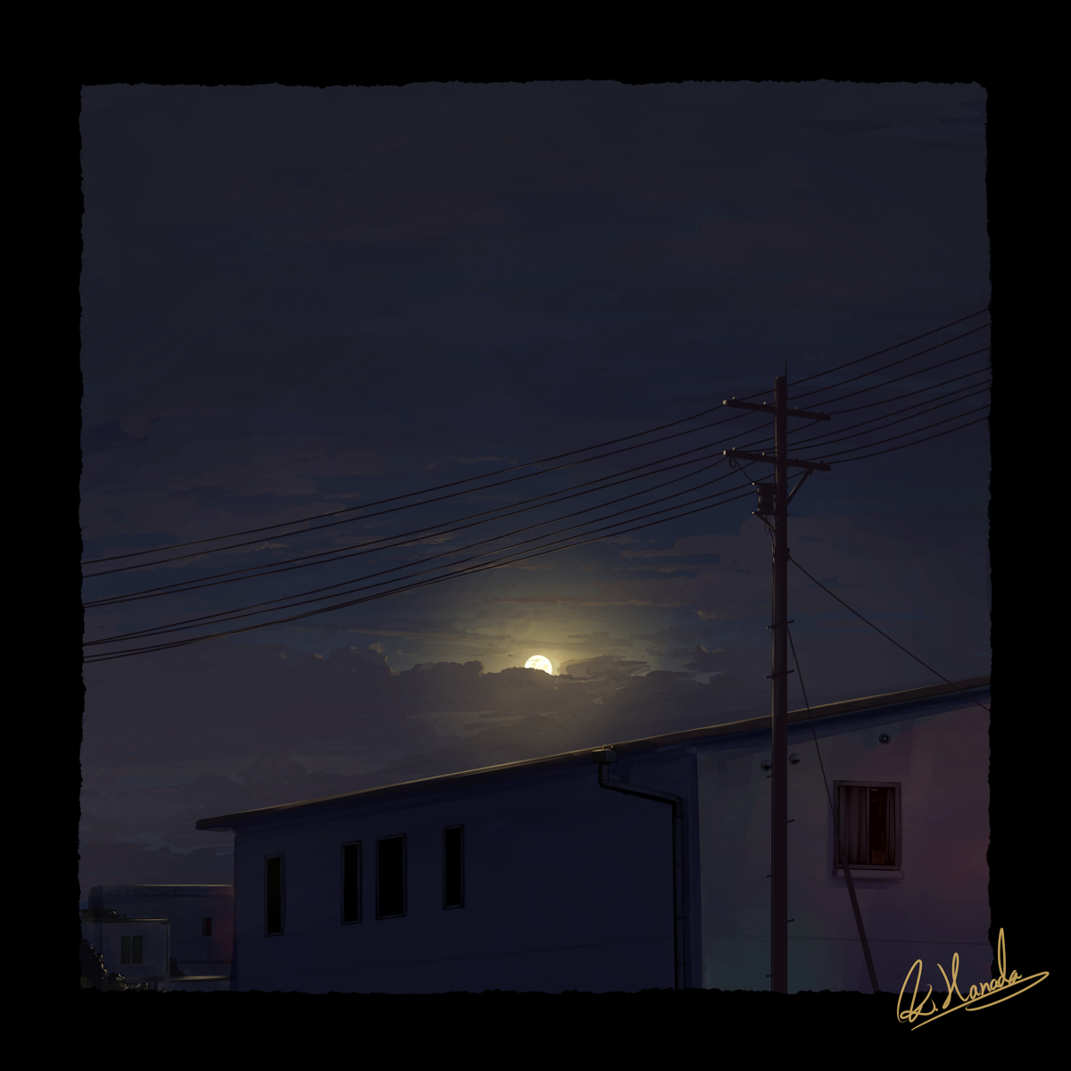 This is a pixiv picture whose title is 月に照らされて.