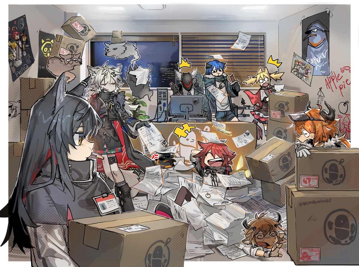 This is a pixiv picture whose title is ペンギン急便.
