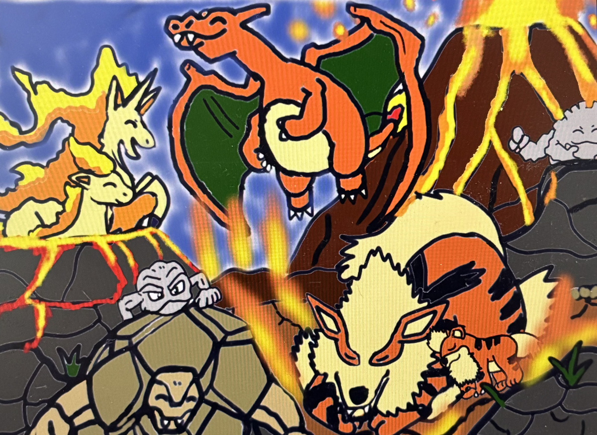 This is a pixiv picture whose title is 火山の奇跡🌋.