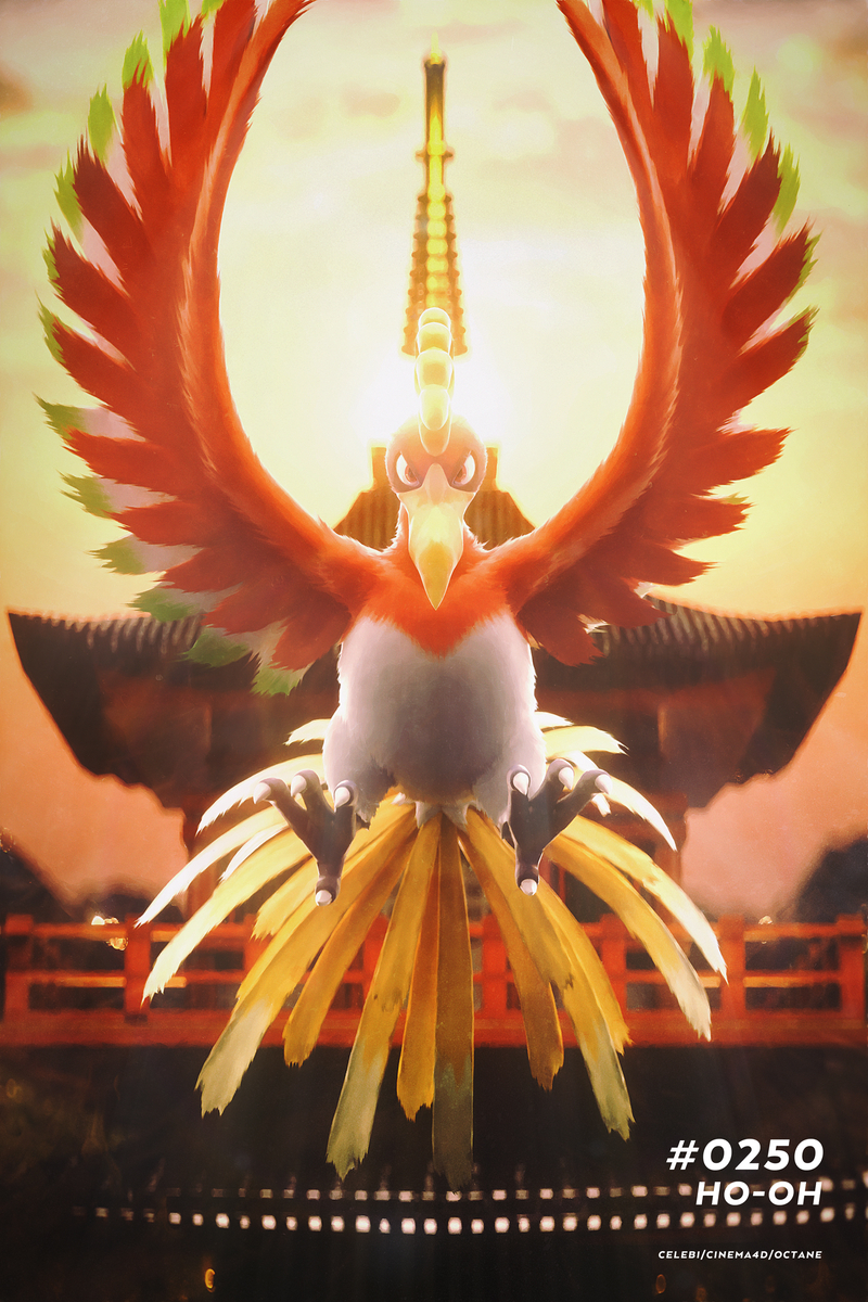 This is a pixiv picture whose title is ホウオウ.