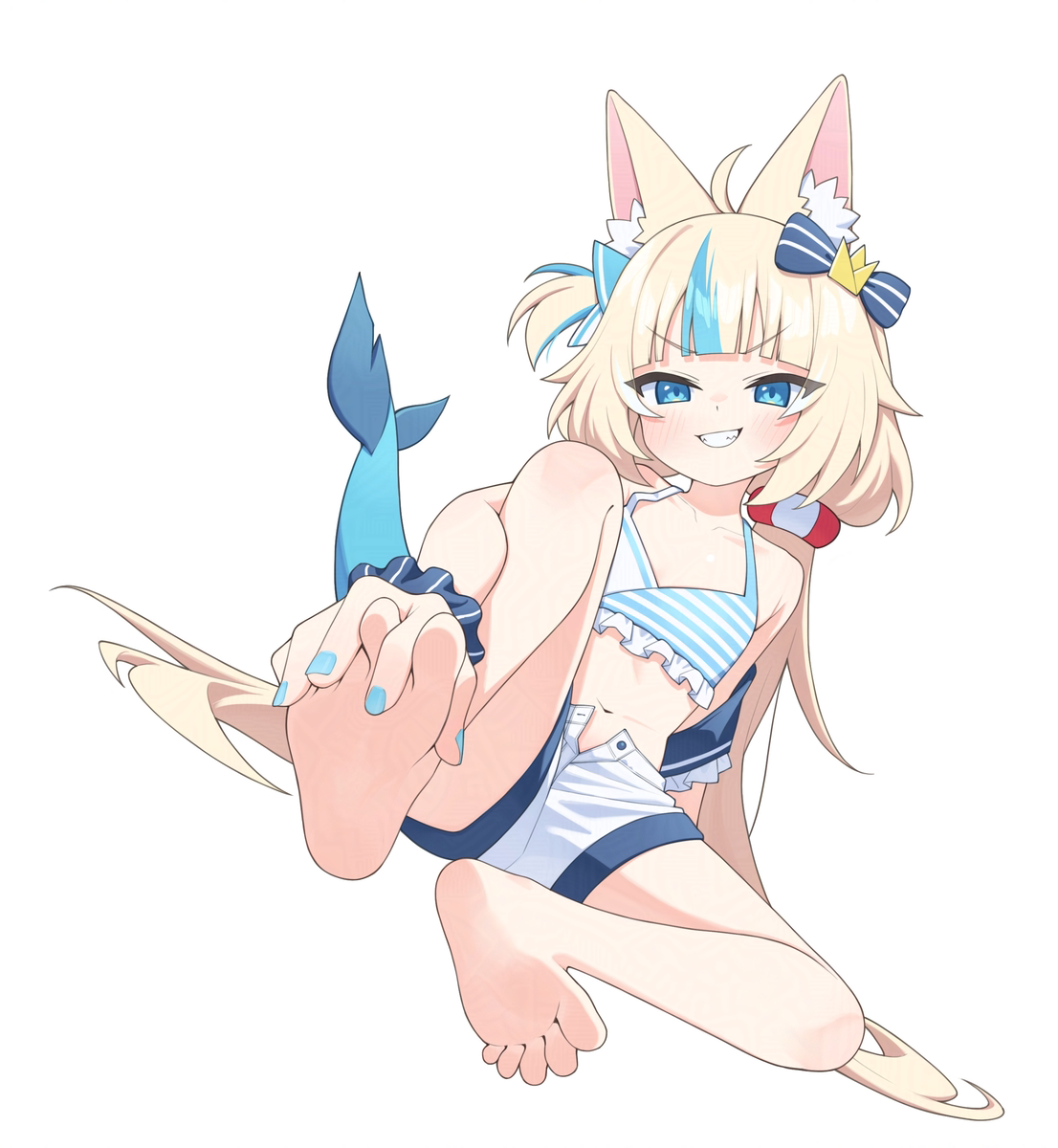 This is a pixiv picture whose title is saba feet.