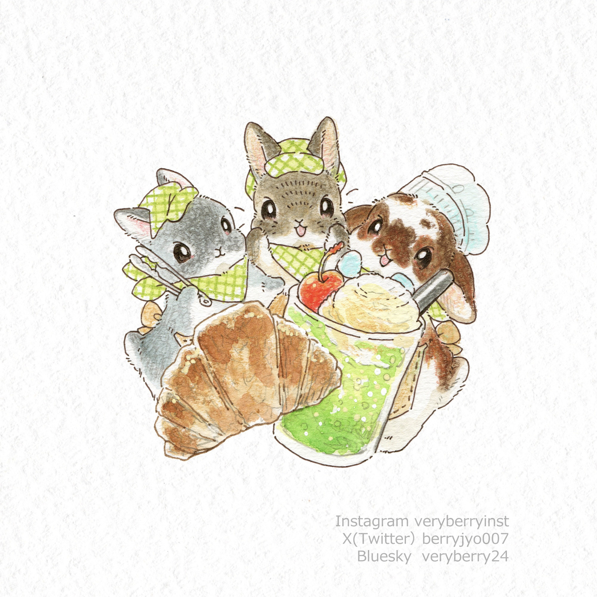 This is a pixiv picture whose title is 岡山VeryBerry個展＆コラボカフェ.