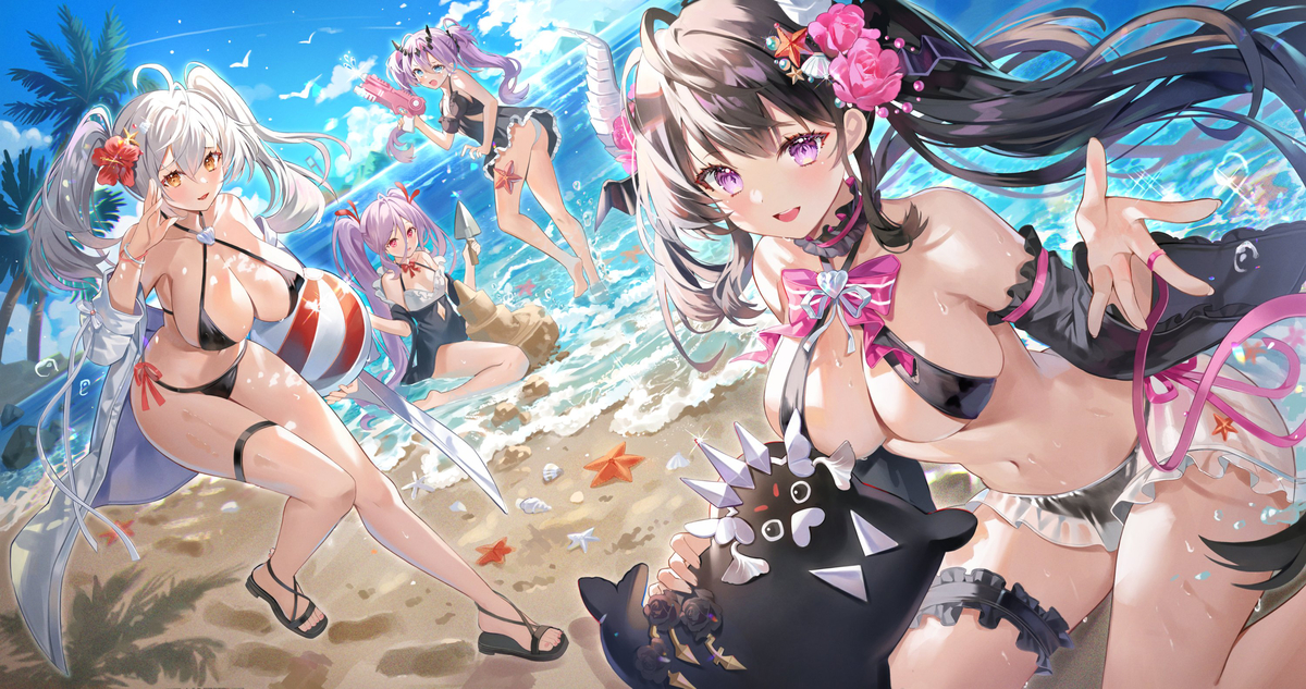 This is a pixiv picture whose title is 女神楽園.