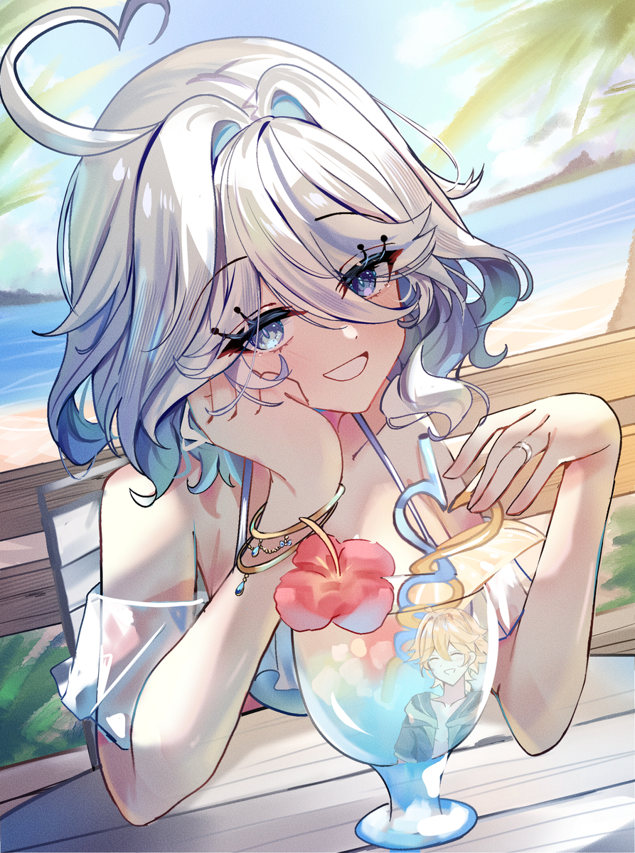 This is a pixiv picture whose title is Beach date pt.2.