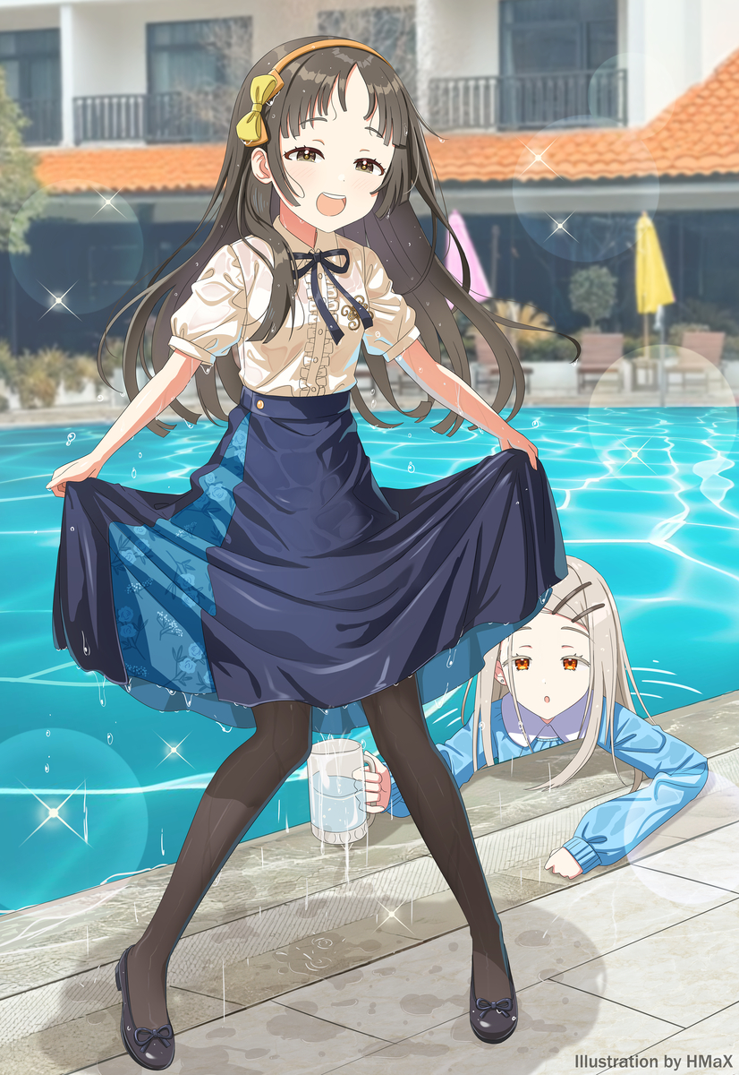 This is a pixiv picture whose title is アイドルと一緒に水遊び！ 千奈.