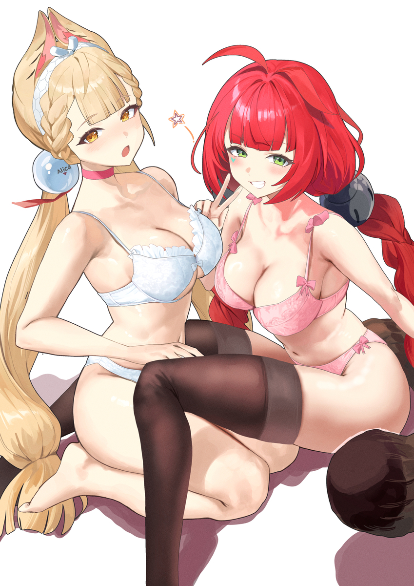 This is a pixiv picture whose title is Yuzuha & Alice.