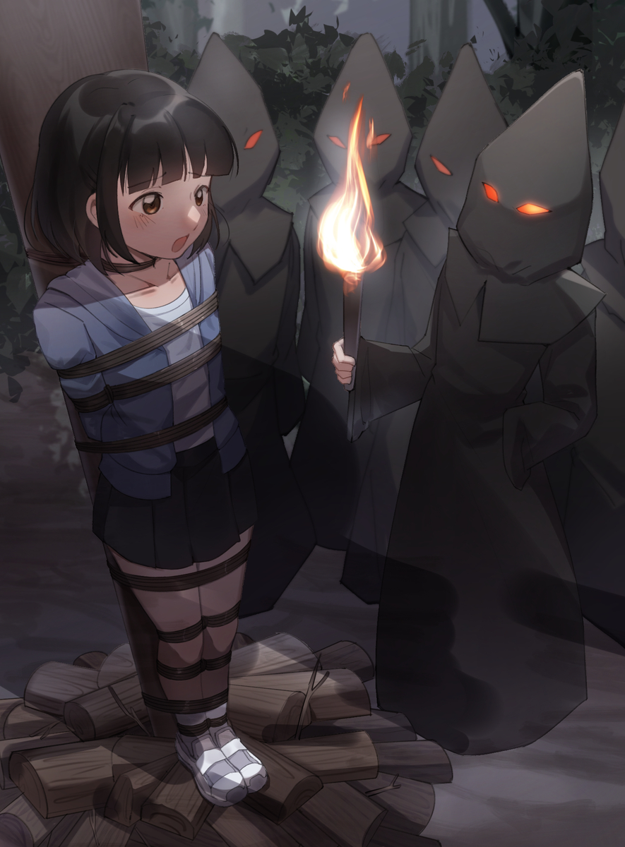 This is a pixiv picture whose title is 小学○年级のDID剧场：邪教仪式.