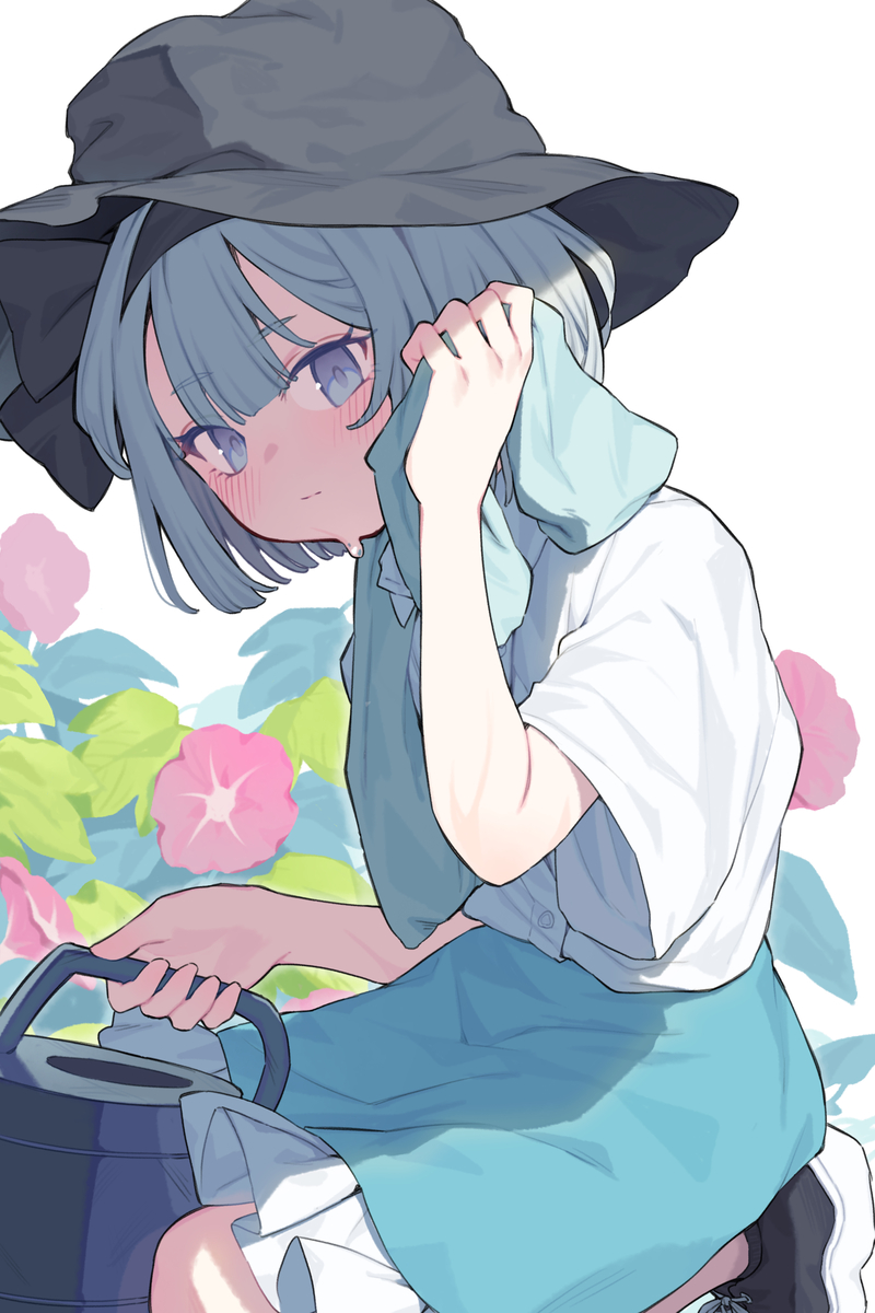 This is a pixiv picture whose title is 朝顔.