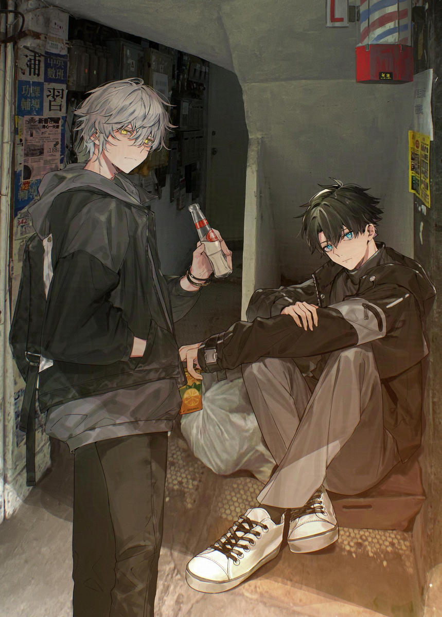 This is a pixiv picture whose title is 香港九龍城獅子石道 雑居ビル群.