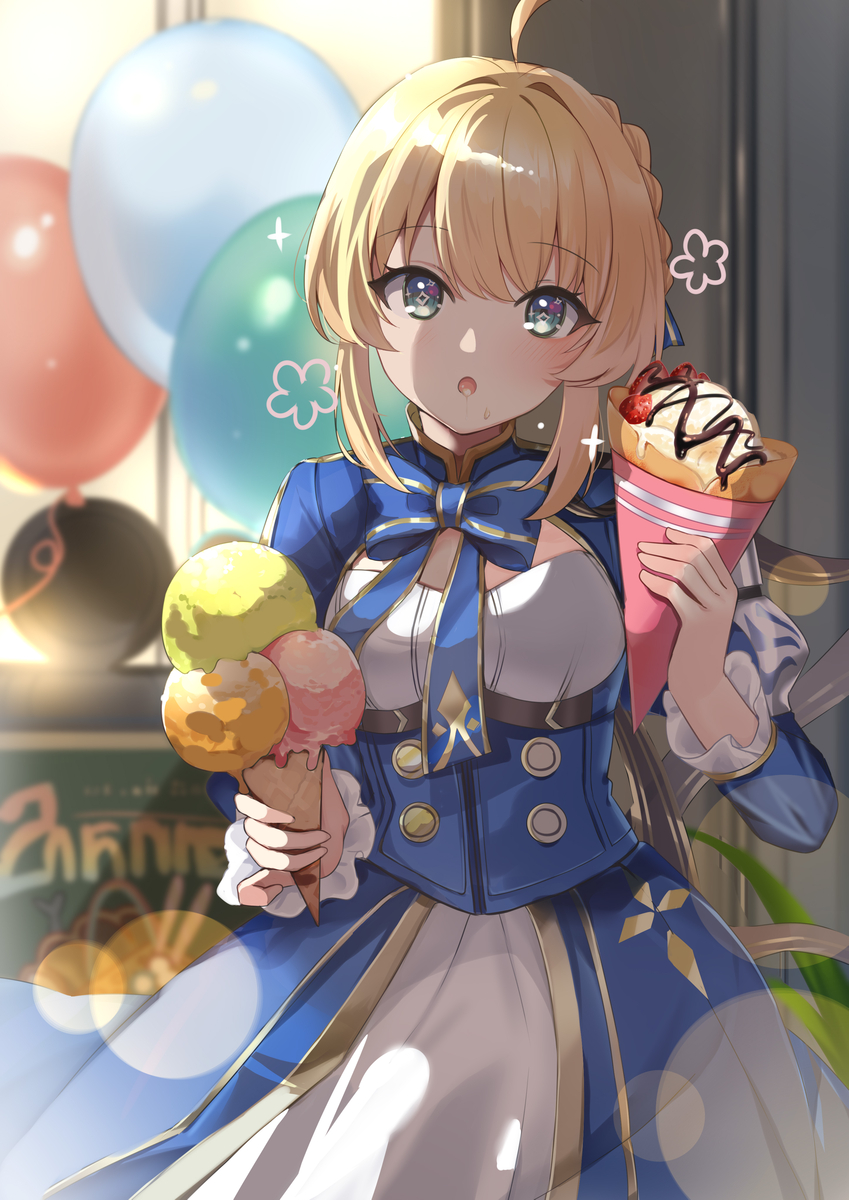 This is a pixiv picture whose title is Saber.