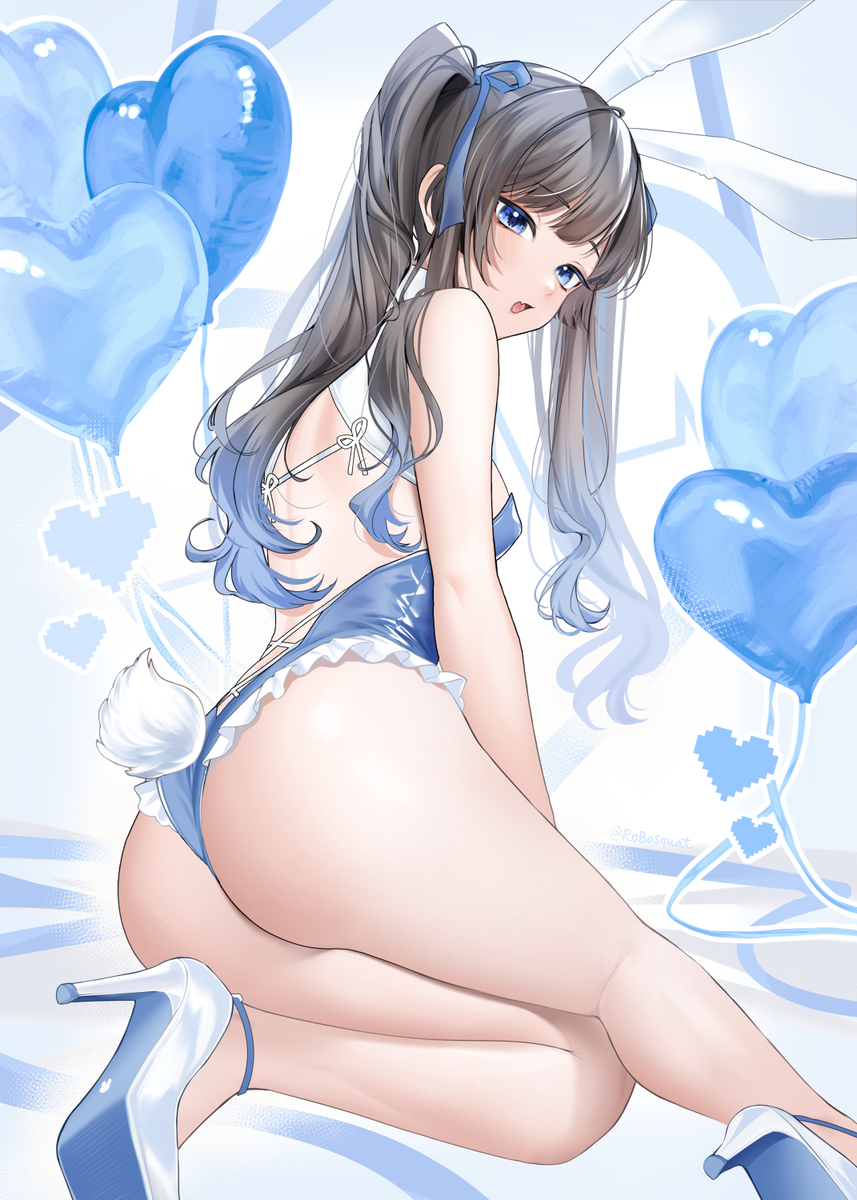This is a pixiv picture whose title is 💙🐇.