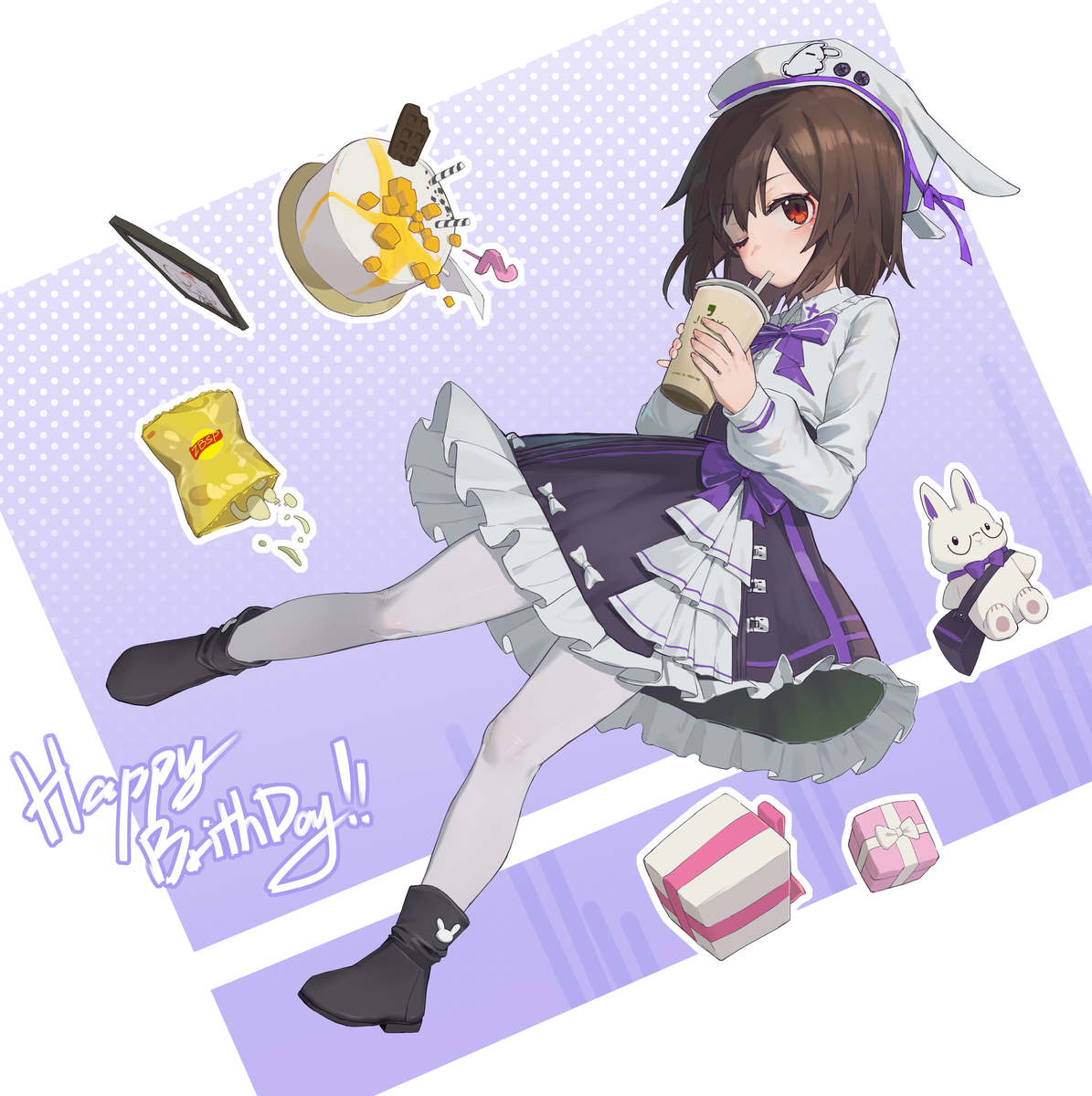 This is a pixiv picture whose title is 奶茶小孩.