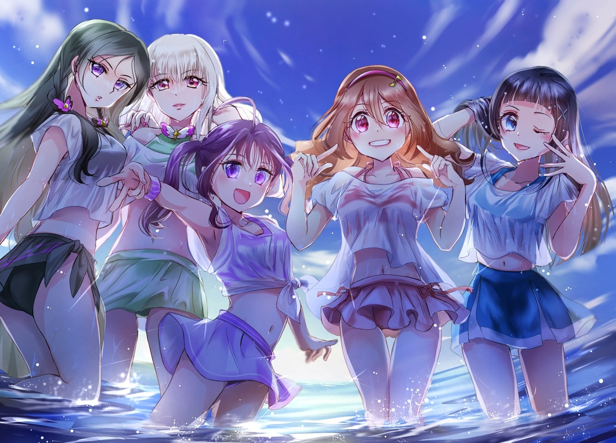 This is a pixiv picture whose title is キミと夏アイドル！！.