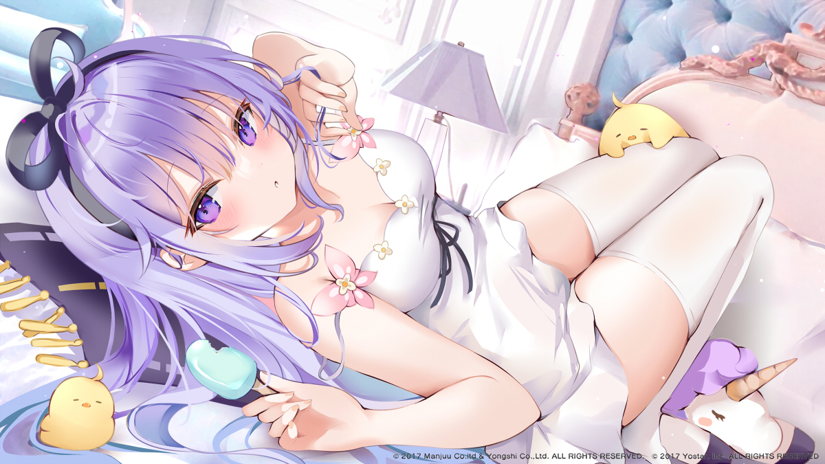 This is a pixiv picture whose title is 【お仕事】アズレン5thアニバーサリーイラスト ユニコーンちゃん.