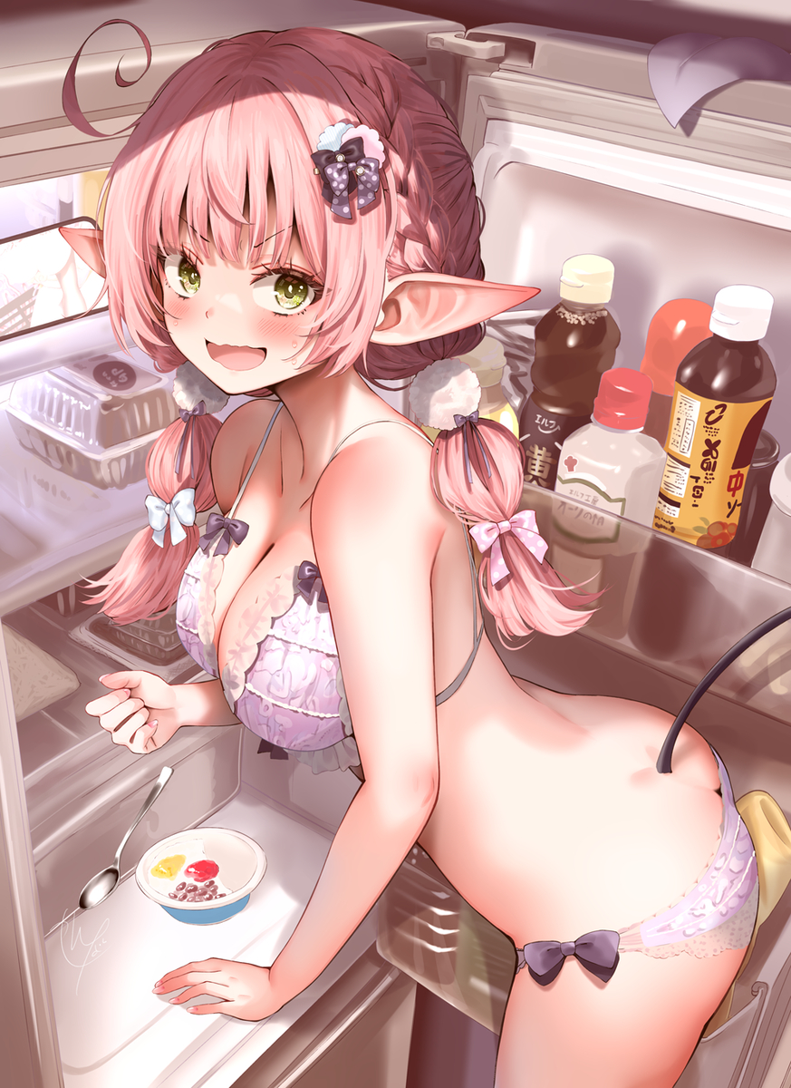 This is a pixiv picture whose title is 冷やし淫魔.