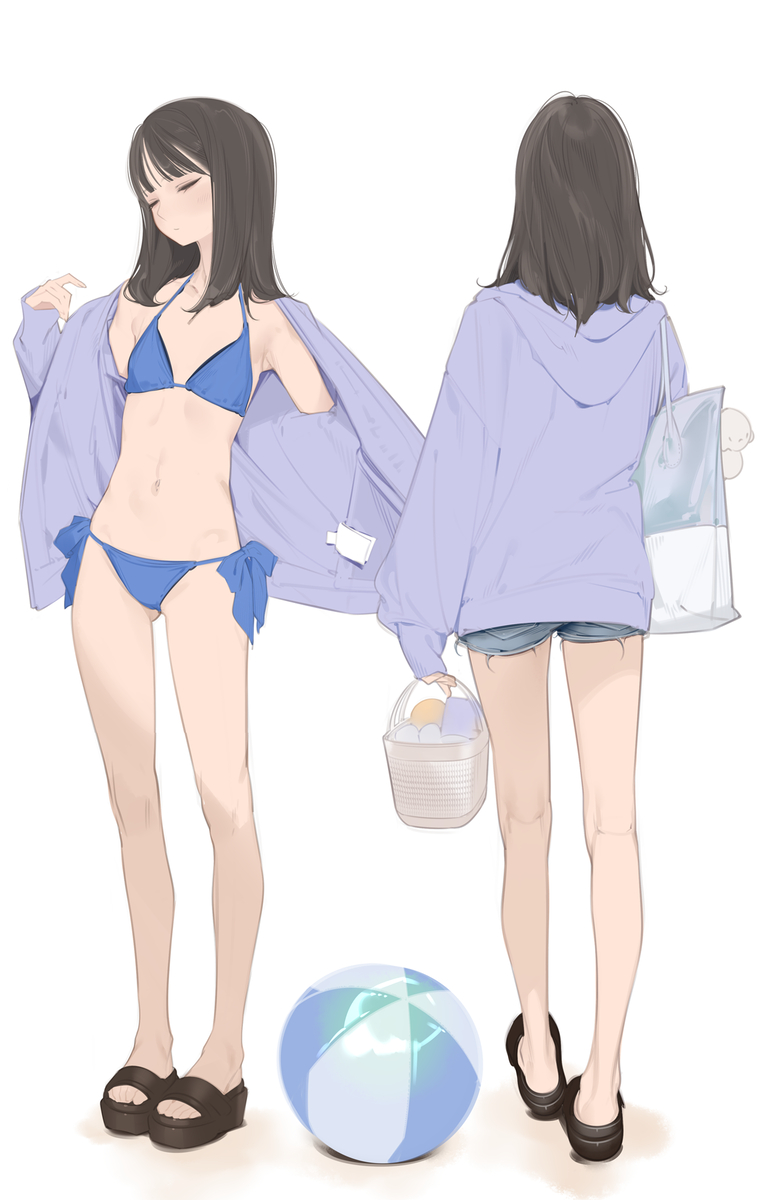 This is a pixiv picture whose title is みずぎガール.