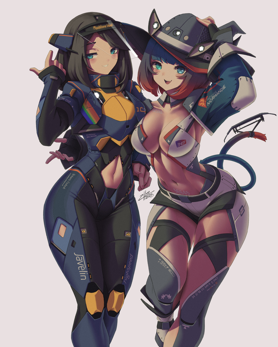This is a pixiv picture whose title is javelin + regio 2n.