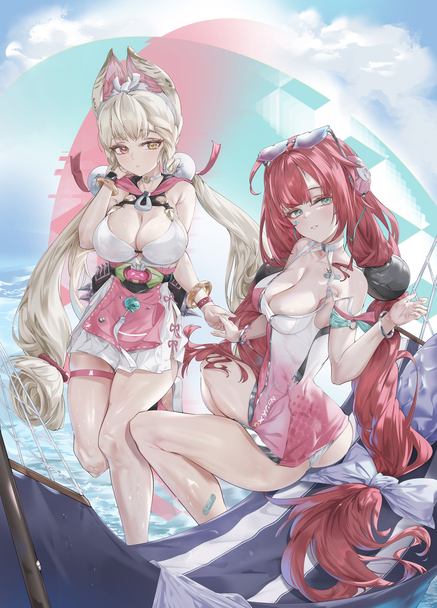 This is a pixiv picture whose title is 柚葉&アリス.