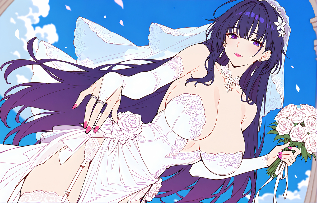 This is a pixiv picture whose title is 花嫁.