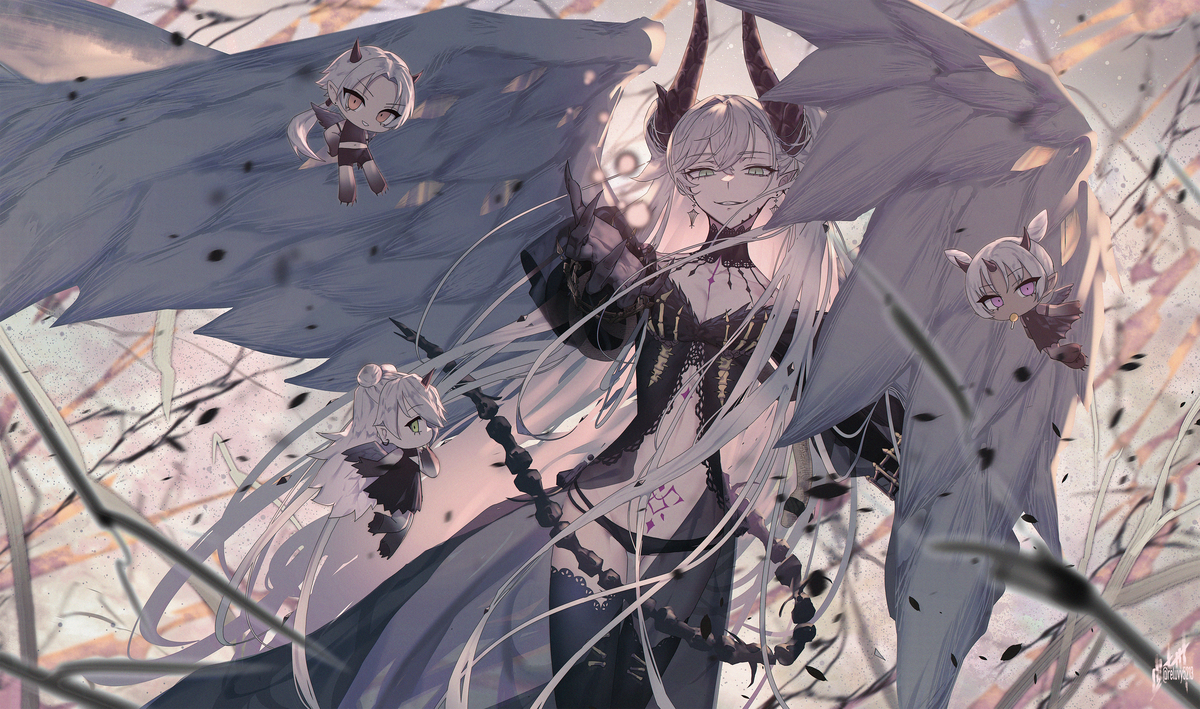This is a pixiv picture whose title is 嵐と夜の化身.