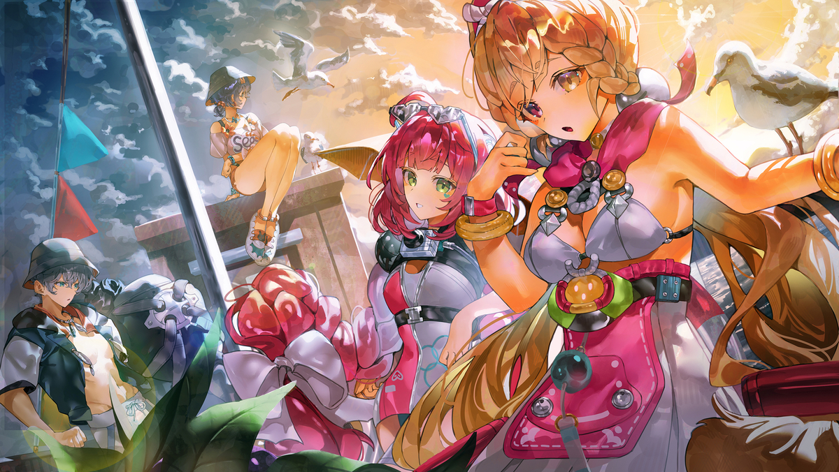 This is a pixiv picture whose title is 💕🌊.