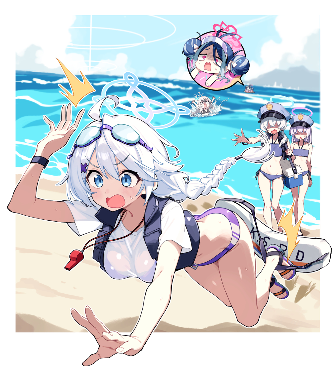 This is a pixiv picture whose title is 水着ヴァルキューレ.