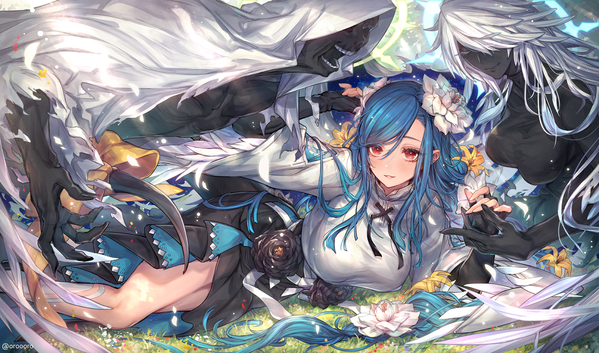 This is a pixiv picture whose title is ネクロとウンディーネ＆ディズィー🌺.