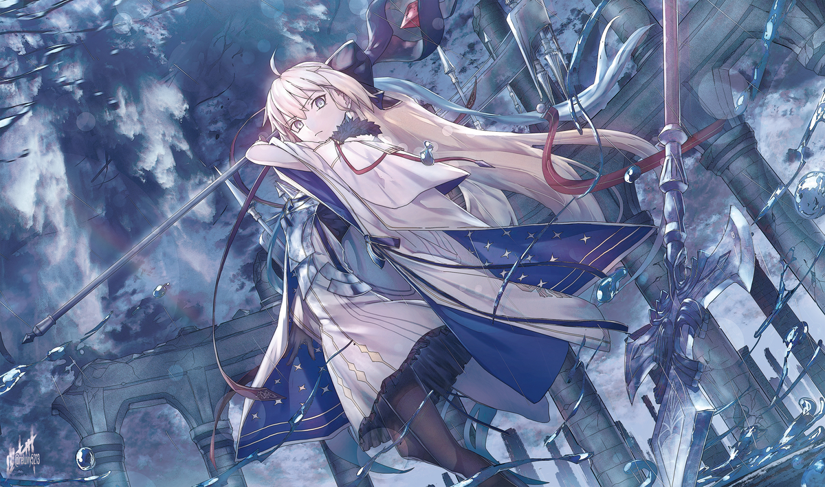 This is a pixiv picture whose title is 雨の国の妖精.