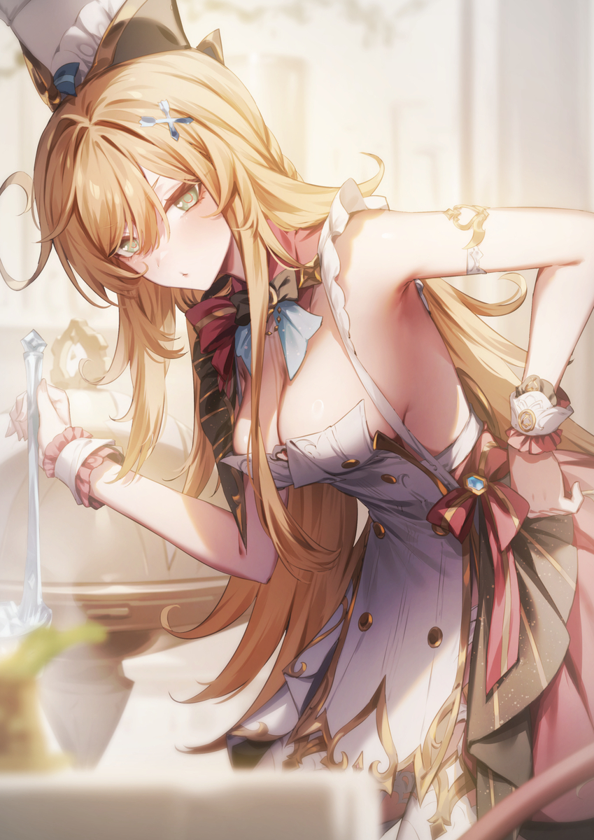 This is a pixiv picture whose title is 調理.