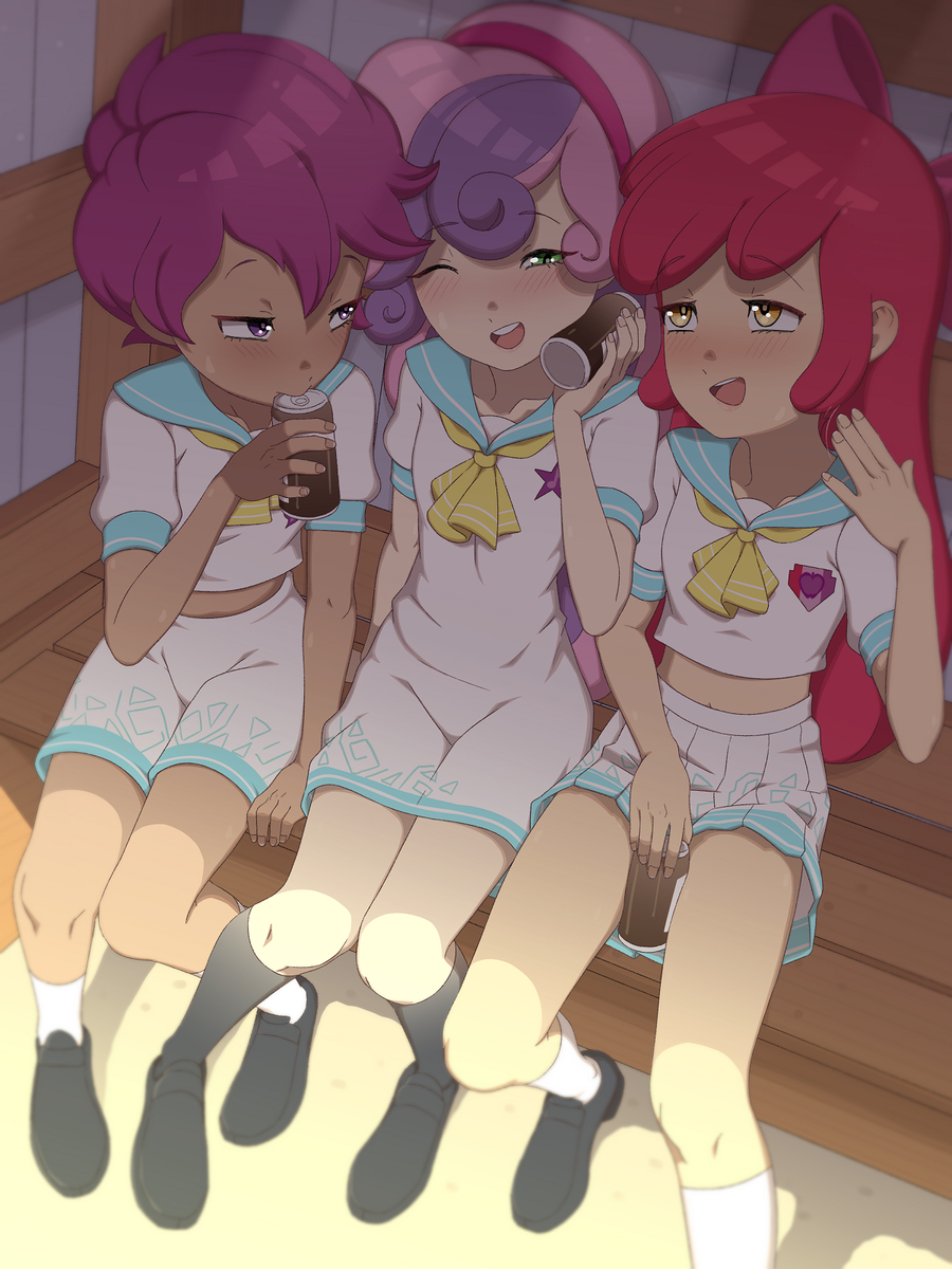 This is a pixiv picture whose title is Cutie Mark Crusaders.