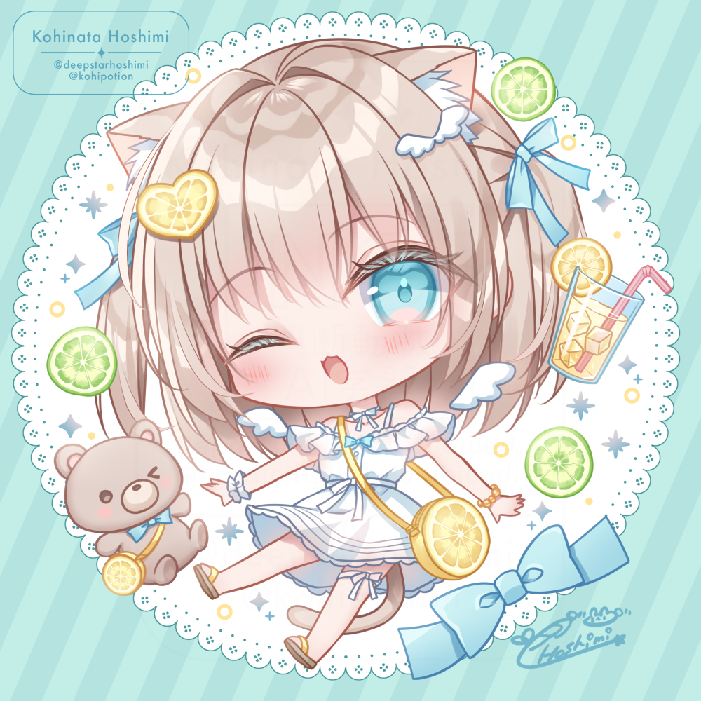 This is a pixiv picture whose title is 🍋🩵🪽.