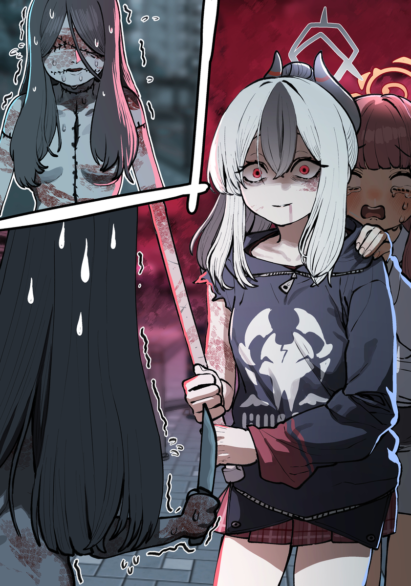 This is a pixiv picture whose title is 표독 카요코 vs 사일런트 힐 F.