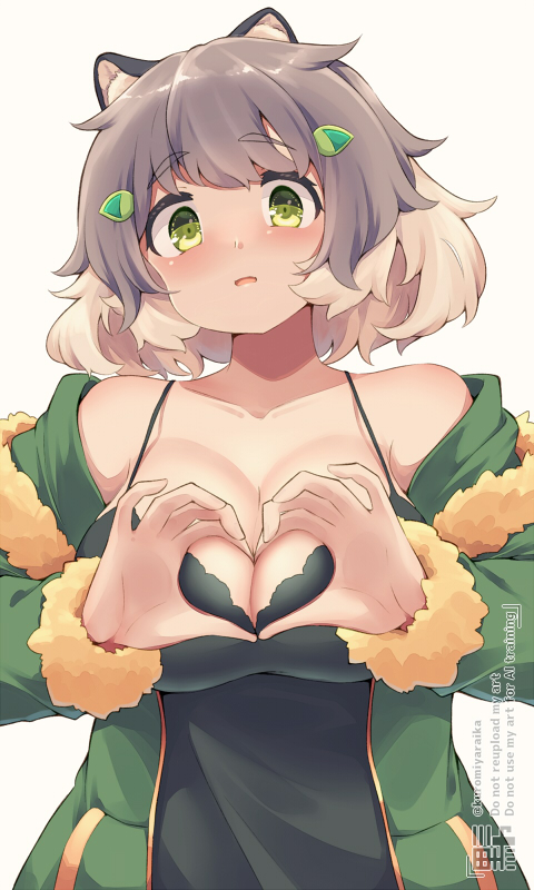 This is a pixiv picture whose title is おっぱいはぁと.
