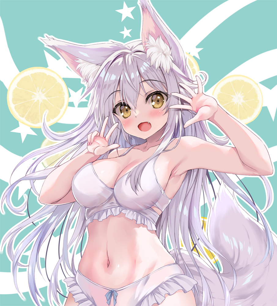 This is a pixiv picture whose title is ふりふり白ビキニはるちゃん！.